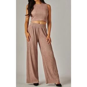 Plus Crinkle Plisse Loungewear Set